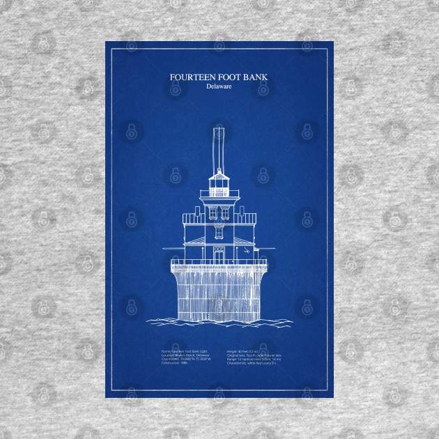 Fourteen Foot Bank Lighthouse - Delaware - AD by SPJE Illustration Photography